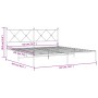 Bettgestell aus Metall mit weißem Kopfteil 180x200 cm von vidaXL, Betten und Lattenroste - Ref: Foro24-376555, Preis: 122,09 ...