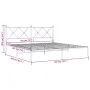 Estructura de cama de metal con cabecero blanco 180x200 cm de vidaXL, Camas y somieres - Ref: Foro24-376555, Precio: 120,12 €...