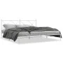 Bettgestell aus Metall mit weißem Kopfteil 193x203 cm von vidaXL, Betten und Lattenroste - Ref: Foro24-376557, Preis: 122,46 ...