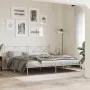 Bettgestell aus Metall mit weißem Kopfteil 193x203 cm von vidaXL, Betten und Lattenroste - Ref: Foro24-376557, Preis: 122,46 ...
