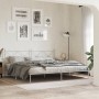 Estructura de cama de metal con cabecero blanco 193x203 cm de vidaXL, Camas y somieres - Ref: Foro24-376557, Precio: 124,35 €