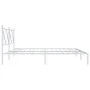Bettgestell aus Metall mit weißem Kopfteil 193x203 cm von vidaXL, Betten und Lattenroste - Ref: Foro24-376557, Preis: 122,46 ...