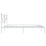 Estructura de cama de metal con cabecero blanco 193x203 cm de vidaXL, Camas y somieres - Ref: Foro24-376557, Precio: 124,35 €