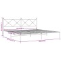 Estructura de cama de metal con cabecero blanco 193x203 cm de vidaXL, Camas y somieres - Ref: Foro24-376557, Precio: 124,35 €