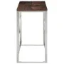 Console table stainless steel solid wood silver by vidaXL, Side tables - Ref: Foro24-349989, Price: 92,63 €, Discount: %