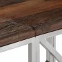 Console table stainless steel solid wood silver by vidaXL, Side tables - Ref: Foro24-349989, Price: 92,63 €, Discount: %