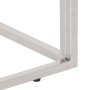 Mesa consola acero inoxidable madera maciza traviesa plateado de vidaXL, Mesas auxiliares - Ref: Foro24-349989, Precio: 93,44...