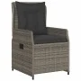 Garden chairs and table with cushions 3 pieces gray PE rattan by vidaXL, Garden sets - Ref: Foro24-3262768, Price: 400,95 €, ...