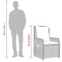 Gartenstühle und Tisch mit Kissen 3 Stück graues PE-Rattan von vidaXL, Gartensets - Ref: Foro24-3262768, Preis: 409,20 €, Rab...