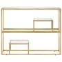 Mesa consola acero inoxidable dorado y vidrio templado by vidaXL, Side tables - Ref: Foro24-350010, Price: 151,69 €, Discount: %