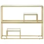 Mesa consola acero inoxidable dorado y vidrio templado by vidaXL, Side tables - Ref: Foro24-350010, Price: 149,65 €, Discount: %