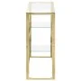 Mesa consola acero inoxidable dorado y vidrio templado by vidaXL, Side tables - Ref: Foro24-350010, Price: 149,65 €, Discount: %