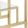 Mesa consola acero inoxidable dorado y vidrio templado by vidaXL, Side tables - Ref: Foro24-350010, Price: 149,65 €, Discount: %
