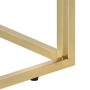 Goldene Edelstahl-Konsolentisch mit gehärtetem Glasplatte. von vidaXL, Seitentische - Ref: Foro24-350010, Preis: 151,69 €, Ra...