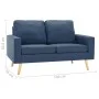 Two-seater blue fabric sofa by vidaXL, Sofas - Ref: Foro24-288707, Price: 287,36 €, Discount: %