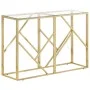 Goldener Konsolentisch aus Edelstahl und gehärtetem Glas von vidaXL, Seitentische - Ref: Foro24-349994, Preis: 152,62 €, Raba...