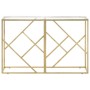 Golden stainless steel and tempered glass console table by vidaXL, Side tables - Ref: Foro24-349994, Price: 155,05 €, Discoun...
