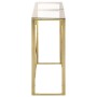 Golden stainless steel and tempered glass console table by vidaXL, Side tables - Ref: Foro24-349994, Price: 155,05 €, Discoun...