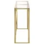 Goldener Konsolentisch aus Edelstahl und gehärtetem Glas von vidaXL, Seitentische - Ref: Foro24-349994, Preis: 152,62 €, Raba...