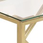 Golden stainless steel and tempered glass console table by vidaXL, Side tables - Ref: Foro24-349994, Price: 155,05 €, Discoun...