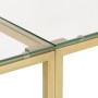 Golden stainless steel and tempered glass console table by vidaXL, Side tables - Ref: Foro24-349994, Price: 155,05 €, Discoun...