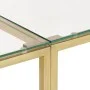 Goldener Konsolentisch aus Edelstahl und gehärtetem Glas von vidaXL, Seitentische - Ref: Foro24-349994, Preis: 152,62 €, Raba...