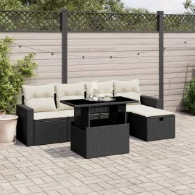 Set de sofás de jardín 6 piezas y cojines ratán sintético negro by vidaXL, Garden sets - Ref: Foro24-3274806, Price: 387,55 €...