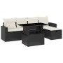 Set de sofás de jardín 6 piezas y cojines ratán sintético negro by vidaXL, Garden sets - Ref: Foro24-3274806, Price: 387,01 €...