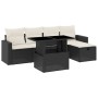 Set de sofás de jardín 6 piezas y cojines ratán sintético negro by vidaXL, Garden sets - Ref: Foro24-3274806, Price: 384,67 €...