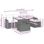 Set de sofás de jardín 6 piezas y cojines ratán sintético negro by vidaXL, Garden sets - Ref: Foro24-3274806, Price: 387,01 €...
