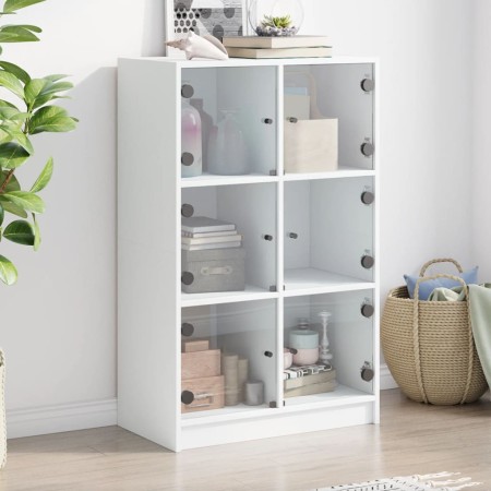 Tall sideboard with white engineered wood doors 68x37x109 cm by vidaXL, Sideboards - Ref: Foro24-3295850, Price: 117,04 €, Di...