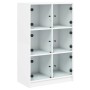 Aparador alto con puertas madera ingeniería blanco 68x37x109 cm de vidaXL, Aparadores - Ref: Foro24-3295850, Precio: 116,50 €