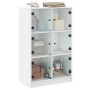 Tall sideboard with white engineered wood doors 68x37x109 cm by vidaXL, Sideboards - Ref: Foro24-3295850, Price: 117,04 €, Di...