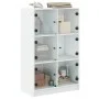 Tall sideboard with white engineered wood doors 68x37x109 cm by vidaXL, Sideboards - Ref: Foro24-3295850, Price: 115,18 €, Di...
