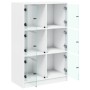 Tall sideboard with white engineered wood doors 68x37x109 cm by vidaXL, Sideboards - Ref: Foro24-3295850, Price: 117,04 €, Di...