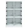 Tall sideboard with white engineered wood doors 68x37x109 cm by vidaXL, Sideboards - Ref: Foro24-3295850, Price: 115,18 €, Di...
