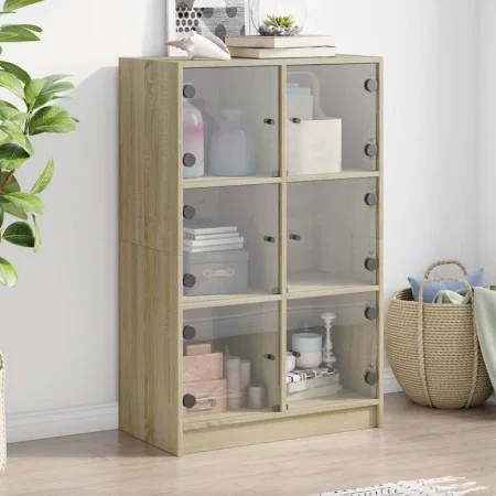 Tall sideboard with Sonoma oak wood doors 68x37x109 cm by vidaXL, Sideboards - Ref: Foro24-3295852, Price: 112,20 €, Discount: %
