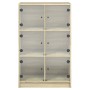 Aparador alto con puertas madera roble Sonoma 68x37x109 cm