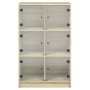 Aparador alto con puertas madera roble Sonoma 68x37x109 cm de vidaXL, Aparadores - Ref: Foro24-3295852, Precio: 113,47 €, Des...