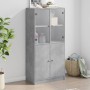 Aparador alto con puertas madera gris hormigón 68x37x142 cm de vidaXL, Aparadores - Ref: Foro24-3295867, Precio: 148,52 €, De...