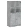Aparador alto con puertas madera gris hormigón 68x37x142 cm de vidaXL, Aparadores - Ref: Foro24-3295867, Precio: 145,78 €, De...