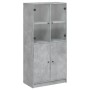 Aparador alto con puertas madera gris hormigón 68x37x142 cm de vidaXL, Aparadores - Ref: Foro24-3295867, Precio: 148,52 €, De...