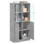 Hohes Sideboard mit betongrauen Holztüren 68x37x142 cm von vidaXL, Sideboards - Ref: Foro24-3295867, Preis: 148,52 €, Rabatt: %