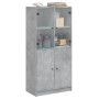 Aparador alto con puertas madera gris hormigón 68x37x142 cm de vidaXL, Aparadores - Ref: Foro24-3295867, Precio: 148,52 €, De...