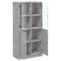 Aparador alto con puertas madera gris hormigón 68x37x142 cm de vidaXL, Aparadores - Ref: Foro24-3295867, Precio: 148,52 €, De...