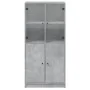 Tall sideboard with concrete gray wood doors 68x37x142 cm by vidaXL, Sideboards - Ref: Foro24-3295867, Price: 145,81 €, Disco...