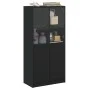 Tall sideboard with black engineered wood doors 68x37x142 cm by vidaXL, Sideboards - Ref: Foro24-3295865, Price: 128,73 €, Di...