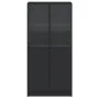 Tall sideboard with black engineered wood doors 68x37x142 cm by vidaXL, Sideboards - Ref: Foro24-3295865, Price: 128,73 €, Di...