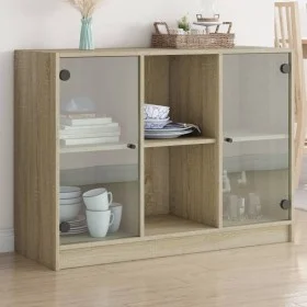 Sonoma oak engineered wood sideboard 102x37x75.5 cm by vidaXL, Sideboards - Ref: Foro24-3295873, Price: 96,97 €, Discount: %