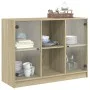 Sideboard aus Sonoma-Eichenholzwerkstoff, 102 x 37 x 75,5 cm von vidaXL, Sideboards - Ref: Foro24-3295873, Preis: 96,97 €, Ra...
